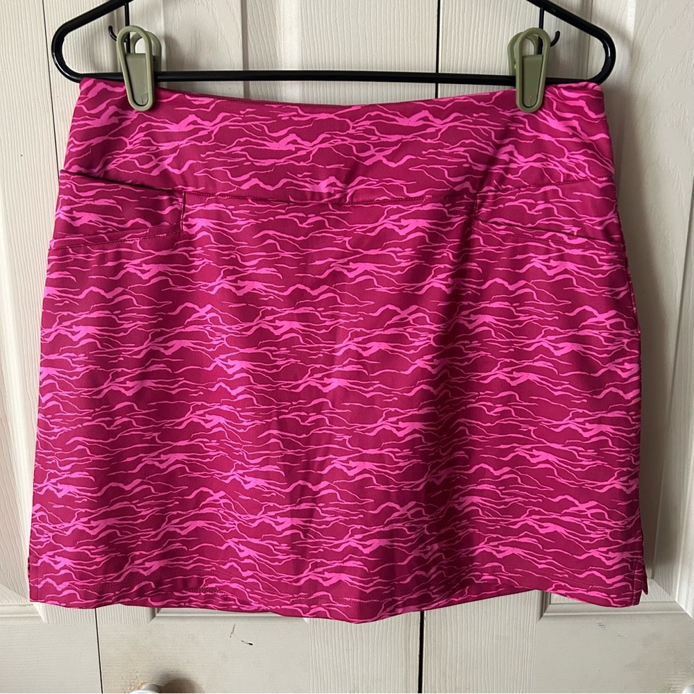 Adidas Pink Wave Pattern golf skort